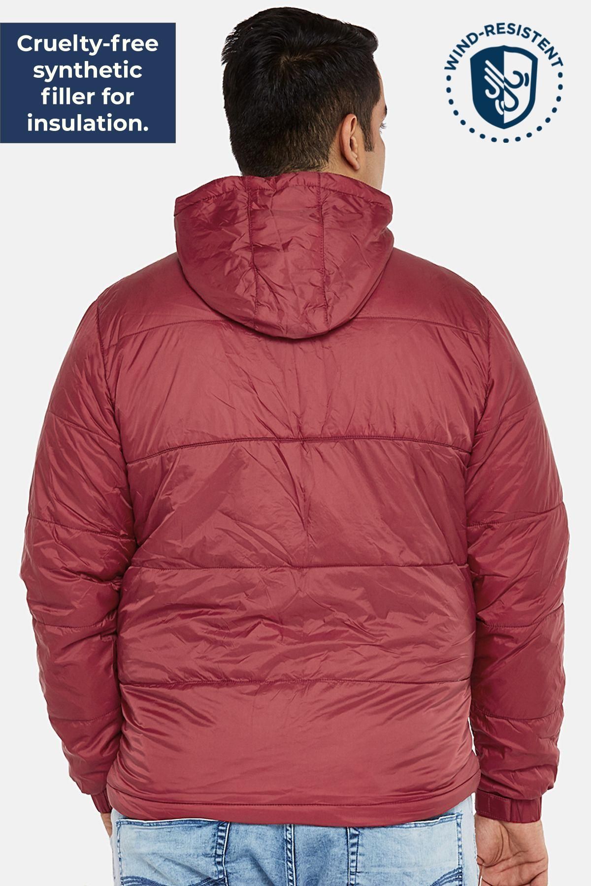 Red Plus Size Puffer Jacket | Men